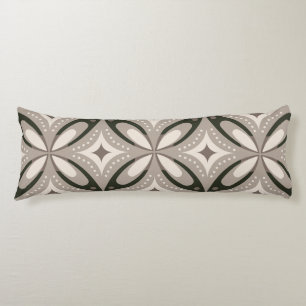 Coussins Longs Formes géométriques rétro beige et marron