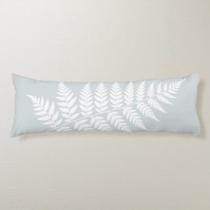 Coussins Longs Fougère blanche poussiéreuse bleue inspirée des bo