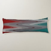 Coussins Longs Foule gris sur la turquoise bordeaux (Dos)