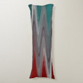 Coussins Longs Foule gris sur la turquoise bordeaux (Devant (Vertical))