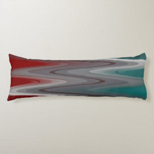 Coussins Longs Foule gris sur la turquoise bordeaux