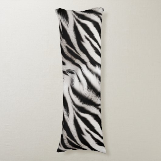 Coussins Longs Fourrure animale zébrée et léopard (Devant (Vertical))