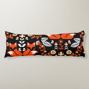Coussins Longs Fox Nordic Scandinavian Folk Art nappe