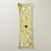 Coussins Longs Fractale d'or abstraite (Dos (Vertical))
