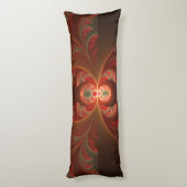 Coussins Longs Fractale moderne abstraite lumineuse orange rouge (Dos (Vertical))