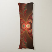 Coussins Longs Fractale moderne abstraite lumineuse orange rouge (devant Vertical)