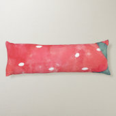 Coussins Longs Fraise à l'aquarelle mignonne (Dos)