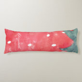 Coussins Longs Fraise à l'aquarelle mignonne (Devant)