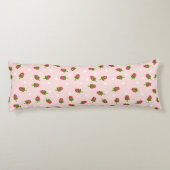 Coussins Longs Fraise rose Cute Kawaii Girl Soft Pastel (Dos)