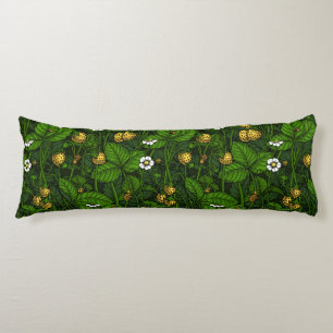 Coussins Longs Fraises sauvages, jaunes et vertes