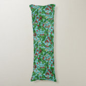 Coussins Longs Fraises sauvages sur bleu piscine (Devant (Vertical))
