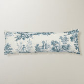 Coussins Longs Français toile de jouy sage vert élégant (Dos)