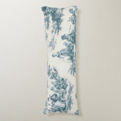 Coussins Longs Français toile de jouy sage vert élégant (Devant (Vertical))