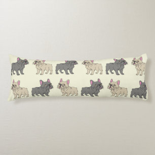 Coussins Longs Frenchies, Beige