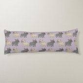 Coussins Longs Frenchies, Violet (Dos)