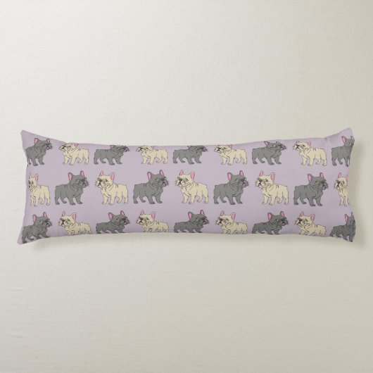 Coussins Longs Frenchies, Violet (Devant)