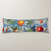 Coussins Longs Fruit d'été méditerranéen & Mosaïque Bleue Blanc (Dos)