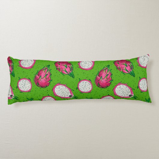 Coussins Longs Fruit rouge dragon vert (Dos)