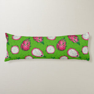 Coussins Longs Fruit rouge dragon vert