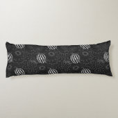 Coussins Longs Fruit sans couture motif noir et blanc Tropical (Dos)