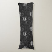 Coussins Longs Fruit sans couture motif noir et blanc Tropical (Devant (Vertical))