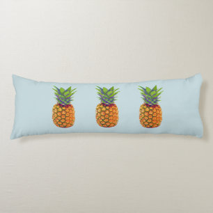 Coussins Longs Fruits d'ananas sur bleu clair