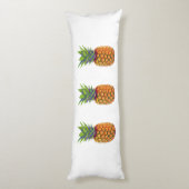 Coussins Longs Fruits d'ananas sur fond blanc (Dos (Vertical))