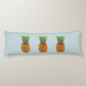 Coussins Longs Fruits d'ananas sur fond bleu clair (Dos)