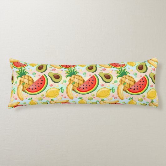 Coussins Longs Fruits d'été frais Motif (Devant)
