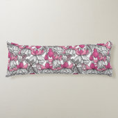 Coussins Longs Fuchsia en blanc et rose (Devant)