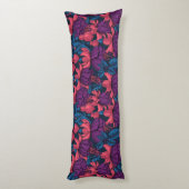Coussins Longs Fuchsia en bleu et violet (Dos (Vertical))