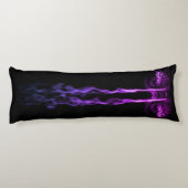 Coussins Longs Fumée de dragon noir et violet (Dos)