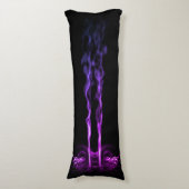 Coussins Longs Fumée de dragon noir et violet (Devant (Vertical))