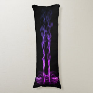 Coussins Longs Fumée de dragon noir et violet