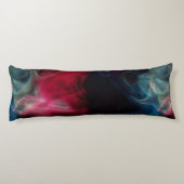 Coussins Longs fumée rose et bleue abstraite (Dos)