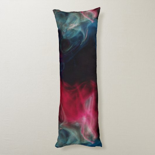 Coussins Longs fumée rose et bleue abstraite (Dos (Vertical))