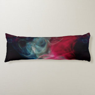 Coussins Longs fumée rose et bleue abstraite