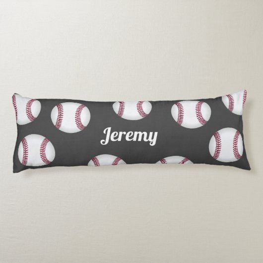 Coussins Longs fun baseball ajouter n'importe quel nom ou texte s (Dos)