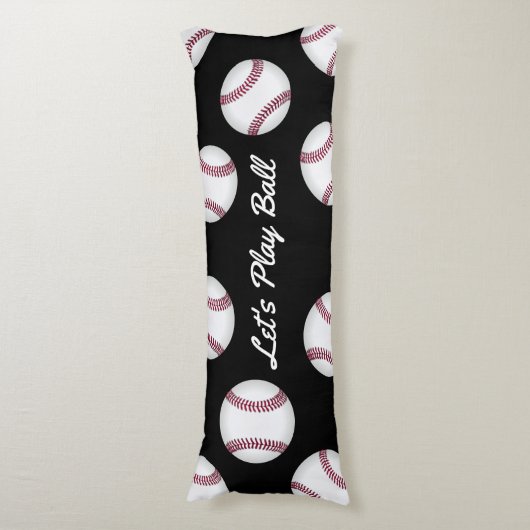 Coussins Longs fun baseball ajouter n'importe quel nom ou texte s (Devant (Vertical))
