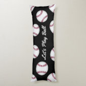 Coussins Longs fun baseball ajouter n'importe quel nom ou texte s (Dos (Vertical))