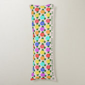 Coussins Longs Fun Flowers on rose (Devant (Vertical))