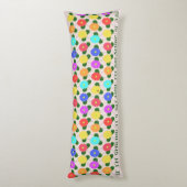 Coussins Longs Fun Flowers on rose (Dos (Vertical))