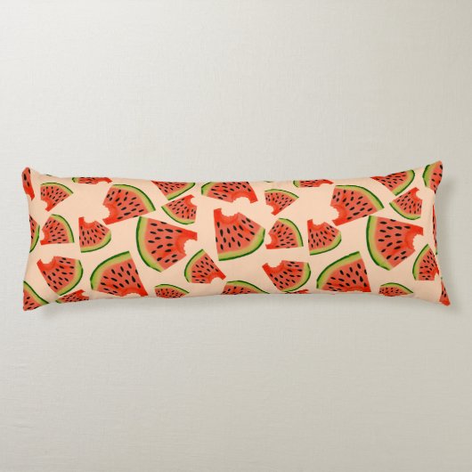 Coussins Longs Fun Watermelon Bite Motif Peach (Dos)