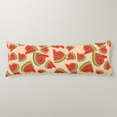 Coussins Longs Fun Watermelon Bite Motif Peach (Devant)