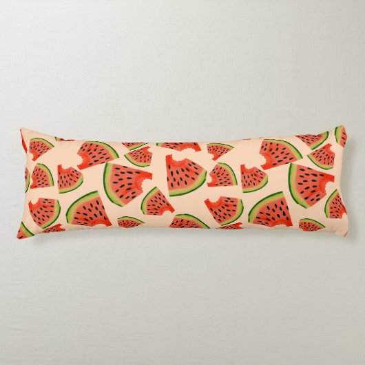 Coussins Longs Fun Watermelon Bite Motif Peach (Devant)