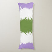 Coussins Longs Funky Spiky ZigZag Abstrait Genderqueer Pride Drap (Devant (Vertical))