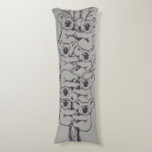 Coussins Longs Funny Koalas Escalade Arbre Illustration Gris (Devant (Vertical))