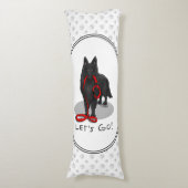 Coussins Longs Funny Let's Go! Walk Belgian Sheepdog (black 1) (Devant (Vertical))