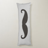 Coussins Longs Funny Mustache / Schnurrbart + votre texte (Dos (Vertical))