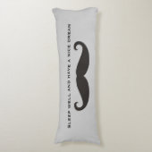 Coussins Longs Funny Mustache / Schnurrbart + votre texte (devant Vertical)